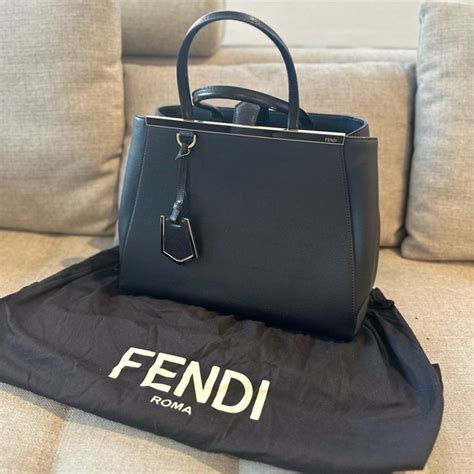 fendi vitello elite regular 2jours|FENDI Vitello Elite Regular 2Jours Tote Black.